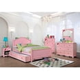 thumbnail image 4 of Furniture of America Poppy Transitional Wood 1-Drawer Nightstand in Pink, 4 of 7