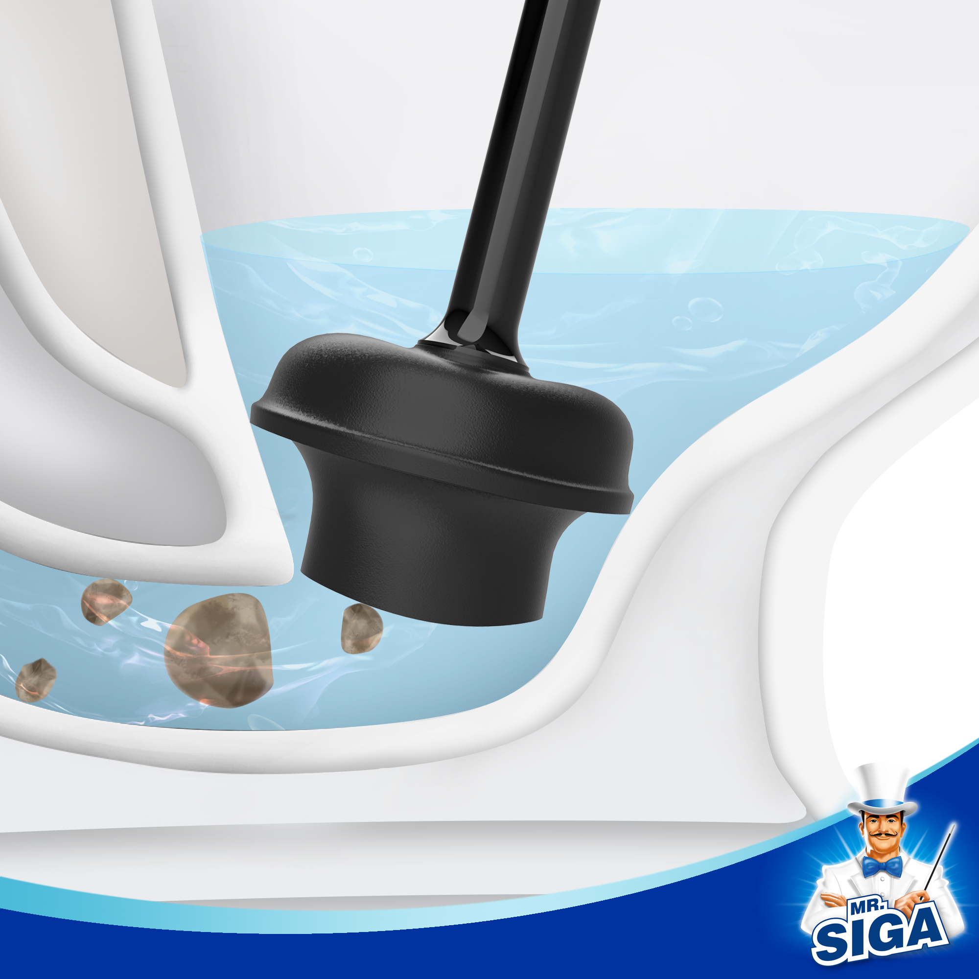 MR.SIGA Heavy Duty Toilet Plunger with Holder Combo, Black photo 3