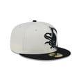thumbnail image 3 of Men's New Era Cream/Black Chicago White Sox Lonestar 59FIFTY Fitted Hat, 3 of 6