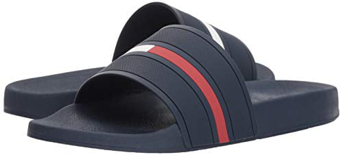 Tommy Hilfiger Men's Slide Designer Logo Slippers Ennis Flip Flop Sandals, Dark 9 - Walmart.com