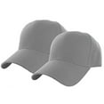 thumbnail image 2 of Gray Unisex Vintage Washed Unstructured Baseball Cap 2PC Summer Baseball Caps Cotton Unisex Silk Lining Adjustable Vintage Dad Hat One Size, 2 of 4