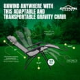thumbnail image 3 of Caravan Sports Zero Gravity Outdoor Folding Camping Patio Lounge Chair, Gray, 3 of 11
