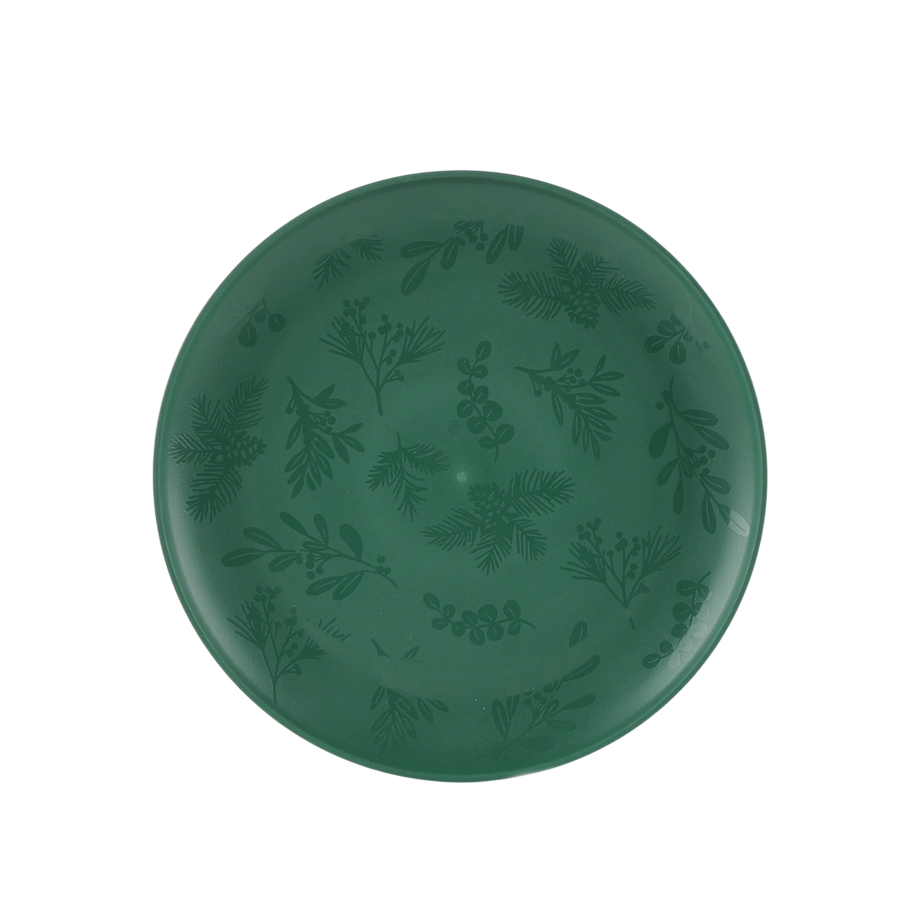 Holiday Time Green Polypropylene Plate