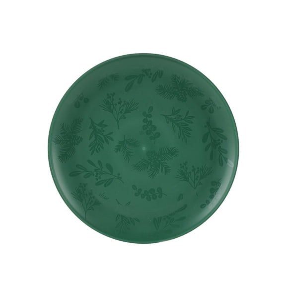 Holiday Time Green Polypropylene Plate