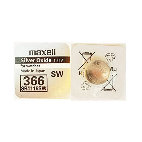 Maxell Batteries 366- SR1116SW Silver Oxide (Pack of 5)