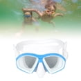 thumbnail image 4 of Diving Goggles, Silicone And Tempered Glass Strong Sealing Swim Goggles  For Surfing Black,Blue,Pink, 4 of 8