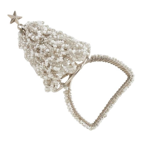 Saro Lifestyle Christmas Tree Napkin Ring (Set of 4)