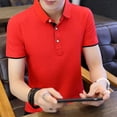 thumbnail image 5 of Camiseta lisa con cuello S para hombre, ropa de calle de verano, camisetas polo originales para hombre, ropa estética de algodón al por mayor, 5 of 5