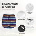 thumbnail image 4 of Logiee Colorful Mexican Stripes Print Women 2 in 1 Running Shorts,High Waisted Athletic Shorts,Gym Workout Shorts with Liner Pockets-Large, 4 of 7