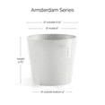 thumbnail image 2 of Ecopots 6.6'' x 5.9'' Round Pure White Plastic Flower Pot with UV Resistant, 2 of 4