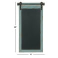 thumbnail image 4 of DecMode Blue Wood Sliding Barn Door Inspired Chalkboard Sign Wall Decor, 4 of 14