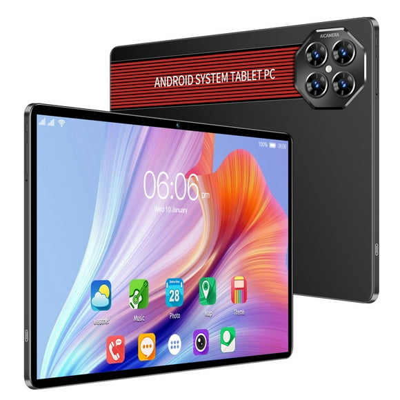 Pisexur Electrónica para Hombres Tableta PC de 10.1 pulgadas con 2+32 GB de RAM y pantalla HD delgada, Bluetooth, WiFi (2.4G, 5G), compatible con tarjeta de memoria SIM de 256 GB, voz HD, electrónica