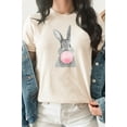 thumbnail image 2 of Cute Bunny Blowing Bubblegum Easter Graphic Tee T-Shirt, 2 of 3