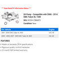 thumbnail image 2 of Pump - Compatible with 2000 - 2014 GMC Yukon XL 1500 2001 2002 2003 2004 2005 2006 2007 2008 2009 2010 2011 2012 2013, 2 of 2