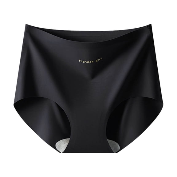 Ohufall Seamless Briefs for Women Sports Yoga Fitness Stretch Briefs Breathable Ice Silk Solid Underwear