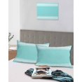 thumbnail image 5 of Aqua Striped Pillow Covers King Size 2 Pack, Luxurious White Stripes Modern Abstract Art Soft Bed Throw Pillowcases Breathable Cooling Long Lumbar Body Pillow Sham Cover for Bed Sofa 20''x36'', 5 of 7