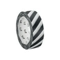 thumbnail image 3 of Uxcell Holographic Washi Tape 0.59 Inch x 10.93 Yards, 1 Roll Self Adhesive Stripe Pattern Masking Sticker, Gray, 3 of 6