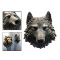 thumbnail image 4 of kurtrusly Exquisite Animal Head Wall Sculpture Ornament Handcrafted Resin Statue Wolf Large 1Set, 4 of 6