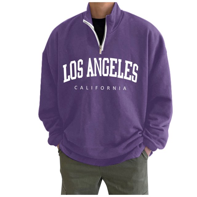 Gibobby Sudaderas hombre Sudadera Arqueada Panel Sudadera con Capucha para Hombre(Morado,XG)