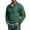 Dark Green, variant on Men’s Solid Corduroy Henley Pullover Sweatshirt, Quarter Button Top with Elbow Patch Casual Long Sleeve Mens Tops White S