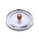 thumbnail image 1 of 1Pc Pot Cover Stainless Steel Glass Pot Lid Transparent Glass Window Pot Cover Anti Oil Splashing Pot Lid Protector (22cm+Drak Color Wooden Bead), 1 of 3