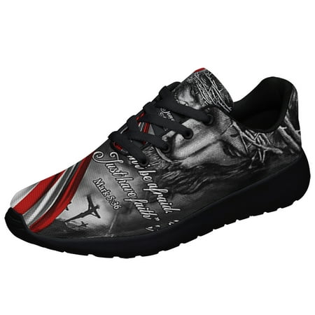 

Jesus American flag Dont Be Afraid JuStHave Faith Shoes Sneakers Black Size 11
