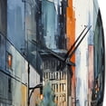 thumbnail image 5 of Designart "Midcentury Metropolis Blue Grey Vision I" Mid-century Oversized Wall Clock, 5 of 5
