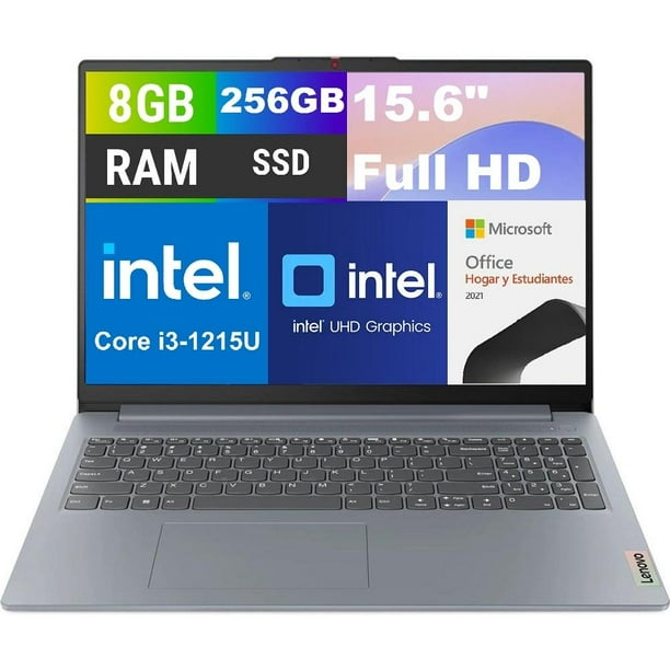 Laptop Lenovo Slim Intel Core i3 12th 8GB 256GB SSD más año de