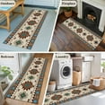 thumbnail image 6 of Runner Rugs 2x6 Ft, Boho Southwest Non Slip Area Rugs for Kitchen Bedroom Entryway, Farmhouse Aztec Tribe Brown Blue Plaid Washable Carpet Runner Rug Floor Mats for Bedroom Home Decor, 6 of 9