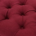 thumbnail image 3 of GDF Studio Reddington Fabric Ottoman Bench, Deep Red, 3 of 9