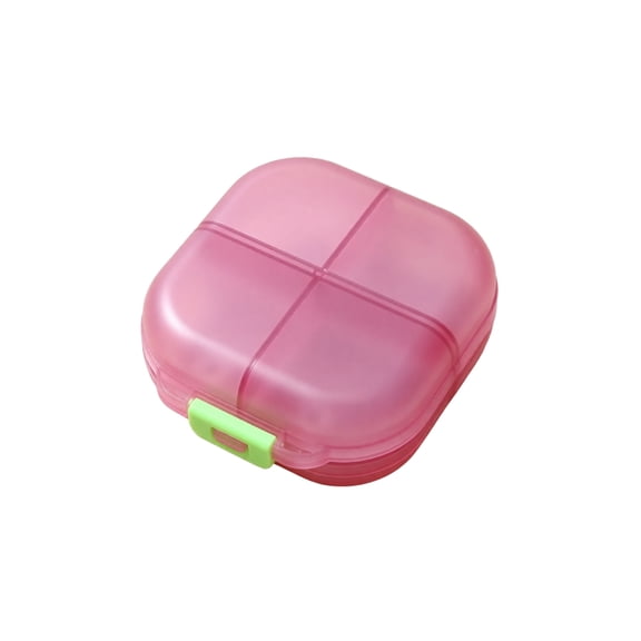 Pill Box Organizer Pink 8 Compartment Portable for Travel and Daily Use