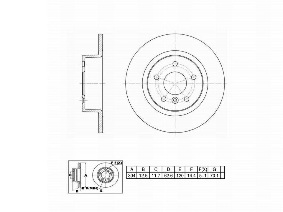 UltraHC Coated High Carbon Brake Rotor, Rear UR001828, Land Rover Range Rover 2002-1995