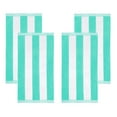 thumbnail image 5 of Superior Cabana Striped 4-Piece Oversized Cotton Beach Towel Set, Mint, 5 of 8