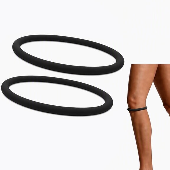Stcellnmex 2 Pcs Knee Support Bands Adjustable Silicone Sports Straps with Storage Bag