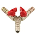 thumbnail image 1 of Paquete de 3-6 válvulas de bola de cierre con interruptor de de y aceite de gas en forma de Y de 3 vías ón 3 piezas Sunnimix Válvula de combustible de gas en forma de Y de 3 vías, 1 of 8