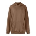 thumbnail image 3 of CKpwisy Womens Oversized Hoodies Winter Warm Long Sleeve Hooded Sweatshirts Pullover 2025 Fashion Solid Color Tops Trendy Outfits, 3 of 5