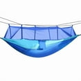 thumbnail image 2 of Camping Hammock, Portable Double Hammock with Net,600lbs Load 2 Persons Hammock w/Mosquito Net Outdoor Hiking Camping Hommock Portable Nylon Swing Hanging Bed w/ Strap Hook Carry Bag, 2 of 10