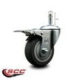 thumbnail image 2 of 4 Inch Thermo Rubber Swivel 7/16 Inch Stem Caster with Total Lock Brake, 2 of 2