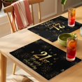 thumbnail image 4 of Placemat Set of 6 Happy Birthday Placemats for Dining Table Gift Gold Washable Table Mats for Kitchen and Party Decor Indoor & Outdoor Use, 4 of 8