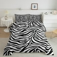 thumbnail image 2 of Homewish Teenagers Zebra Print Bedding Comforter Set 2pcs,Woodland Animal Print Lines Twin Comforter Sets Microfiber,Abstract Geometric Stripes Breathable Bedding Set,Luxury Bedroom Decor, 2 of 8