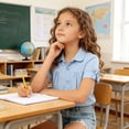thumbnail image 2 of BTDECLAR Girls Short Sleeve Dressy Shirts Button Down Summer School Uniform Solid Color Shirt Kids Loose Fit Casual Pleated Blouses Tops, 2 of 7