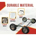 thumbnail image 5 of Heavy Duty Aluminum Hi-Speed Towing Dolly Pro Set w/ 4.80” Diameter Tires, Cross Rails, Greasable Hubs & Pry Bar - 3,968 lbs Towing Capacity - Replaces Collins HSD-P4D, 5 of 19