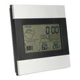 2024 digital weather clock temperature and humidity display aluminum