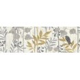 thumbnail image 2 of Wild Apple Portfolio 24x11 White Modern Wood Framed Museum Art Print Titled - Garden Leaves Panel II, 2 of 4