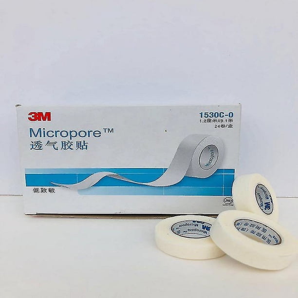 Cinta quirúrgica de microporos de 3 m Cinta médica de primeros auxilios - 1,5 cm x 9,1 m - X24 rollos Rojo Verde Cocina, Decoración y Otros