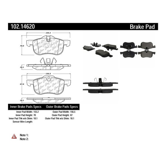 Centric 102.14620 Disc Brake Pad Set