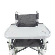 Bestller Gray Wheelchair Lap Tray Table Accessories with 2 Cup Holder Medical Portable Wheelchair Desk Accessories for Eating, Reading, Resting