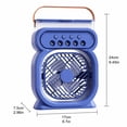 thumbnail image 3 of Misting Air Fan, Fan, Portable Personal Fan, Cooler Fan, 9X7X3 Inch Plug-In Multi-Color Illuminated Mist Fan with Top Water Tank, 5 Nozzle Humidification Cooling Feature,, 3 of 7