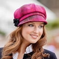 thumbnail image 4 of Mucros Weavers Irish Women's 100% Wool Tweed Newsboy Hat Made in Ireland, 4 of 13