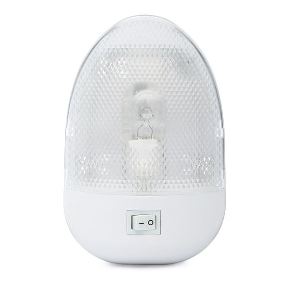 Lumitronics 12V Oval Single Optics Dome Light RV Ceiling Light with On/Off Switch, White